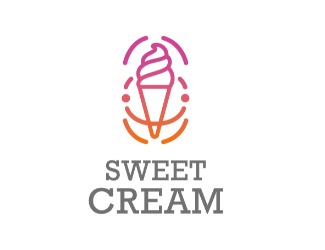 Projektowanie logo dla firm online Sweet Cream